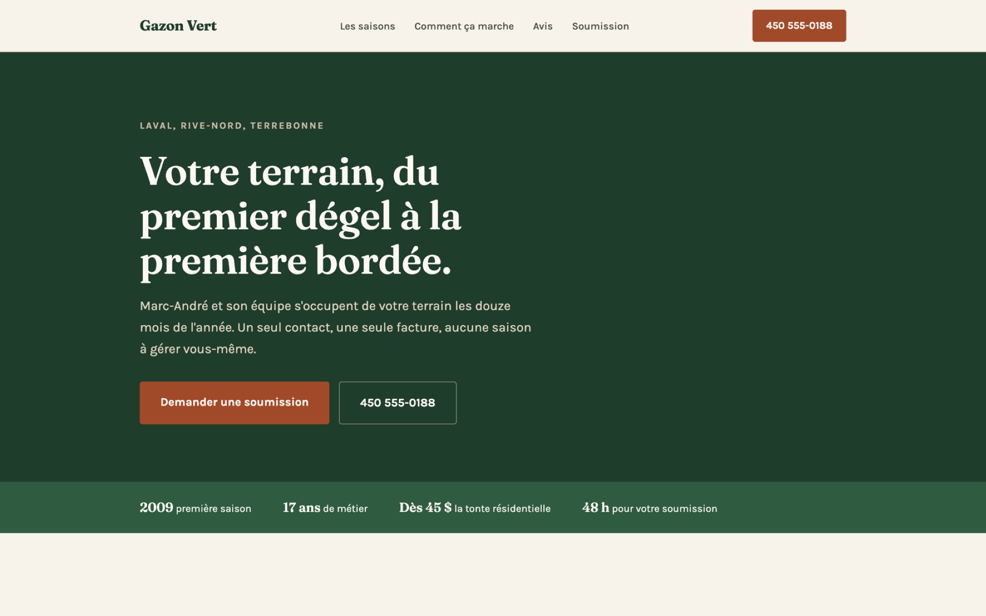 Exemple de site conçu par Rive Digitale — paysagiste